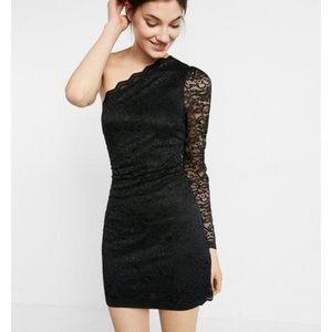 Express Lace Off The Shoulder Little Black Dress NYE ⚡️👯‍♀️💥